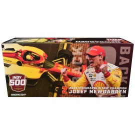 DCD Dallara 2024 Indianapolis 500 Champion Diecast Toy Josef Newgarden's IndyCar with Shell Oil Team Penske NTT IndyCar Series