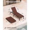 WOAJNQO Aluminum Chaise Foldable Patio Lounge Chair Outdoor,Adjustable 5-Position Recliner
