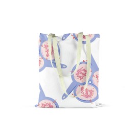 Le Jardin du Lin Bedruckte Einkaufstasche, Tasche, Faltbar, Stofftasche mit Zwei Langen Henkeln, Größe: 34x40 Cm