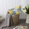 TKS MITLAN Chrysanthemum Pillow Covers 12x20 Inch Blue Yellow and
