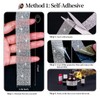 Locacrystal Bling Crystal Rhinestone Ribbon Self-Adhesive Iron-on DIY Glitter Diamond