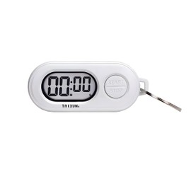 BaraRose Mini Countdown Timer for Studying, Fitness, Gaming, Running, Yoga, Cooking, Portable Study Sports with Key Holder, White
