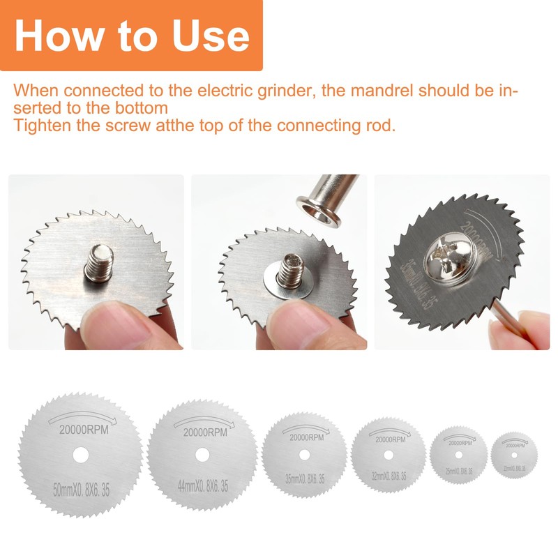 60Pcs Rotary Cutting Wheels Kit for Dremel, HSS Saw Blades