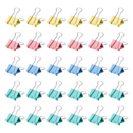 M&G Binder Clips 25mm/1 Inch, 2 Set Small Binder Paper Clip Bag Clips Pocket Clip Office Supplies for Organizing Documents and Papers, Mix Colors