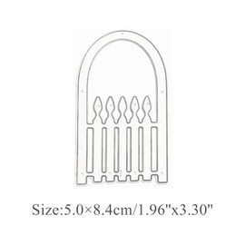 Fence Lace Frame Metal Die Cuts,Fence Lace Door Background Wedding Cutting Dies Cut Stencils for DIY Scrapbooking Photo Decorative Embossing Paper Dies for Scrapbooking Card Making