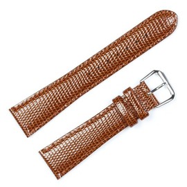 deBeer brand Lizard Grain Watch Band - Havana 17mm