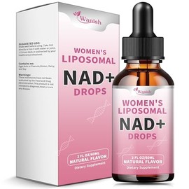 Wanish Suplemento líquido liposomal NAD para mujeres, nicotinamida pura de 500 mg NAD, regeneración celular, apoyo energético y metabolismo, vegano, s