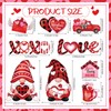 Blosssound 9 Pieces Valentines Day Magnets Buffalo Plaid Magnetic Stickers
