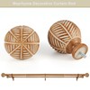 Mayrhyme Wood Double Curtain Rods Set for Windows 72 to