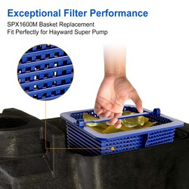 Porscan SPX1600M Skimmer Basket Fit for Hayward Super Pump - Replacement Strainer Pump Basket Compatible with Hayward SP2607X10 SP2615X20XE SP1615X20 Inground Pool Pump, Filter Basket Replaces SP1600M