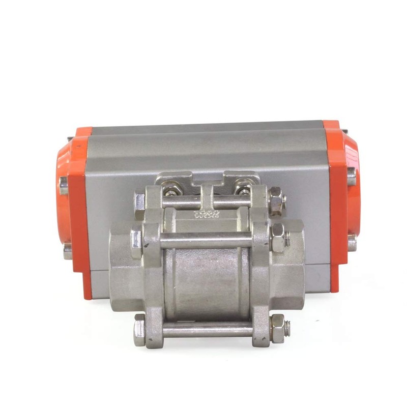 3/4" Pneumatic Actuated Ball Valve Double Acting 3-Piece Air Steam