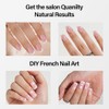 Vansiho Uñas Postizas Francesas de Gel Rosa, Uñas Postizas Cortas