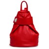 Caspar TL789 Women's Elegant Genuine Leather Backpack Standard Size, red