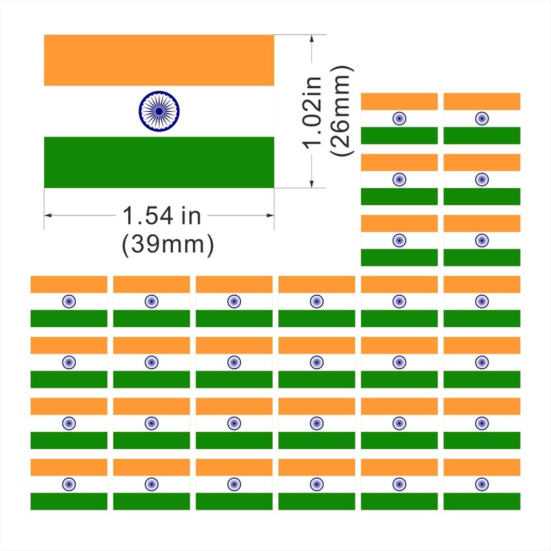 Womaha 30 Temporary India Flag Tattoos Fans Face Tattoo Stickers