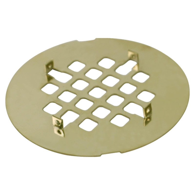 Brushed Gold Snap-in Shower Floor Drain Cover,Hidrop 4-1/4" OD Round
