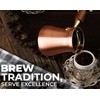 DEMMEX Turkish Coffee Pot – 1mm Thick Brushed Copper Cezve,