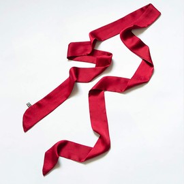 WHITE FANG MA077 Women's Stole Satin Scarf, Stylish, Thin, Ribbon Tie, Belt, Casual,