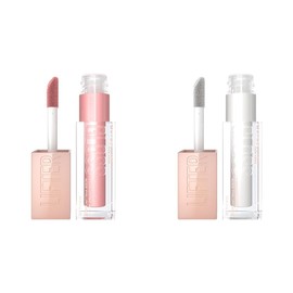 MAYBELLINE Lifter Gloss Hydrating Lip Gloss with Hyaluronic Acid, High Shine for Plumper Lips, Opal & Pearl Shades, 0.18 Ounce Each