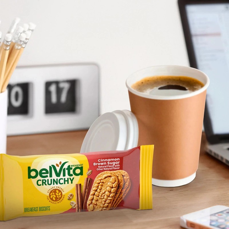 belVita Cinnamon Brown Sugar Breakfast Biscuits 25 Packs 4 Biscuits