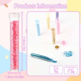 glitzer basteln in 48 Farben, Bastelglitzer und Glitzerpulver zum Basteln, Glitter für Körper- und Nagelkunst, Glitzerstaub für Party-Dekoration und kreative DIY-Projekte