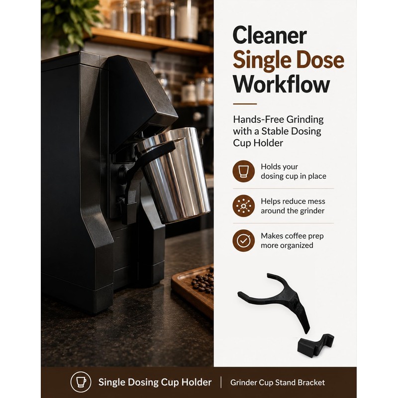 Single Dosing Cup Holder for Eureka Mignon Grinder Snap-On Espresso