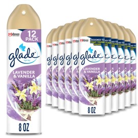 Glade Air Freshener, Room Spray, Lavender & Vanilla, 8 Oz, 12 Count