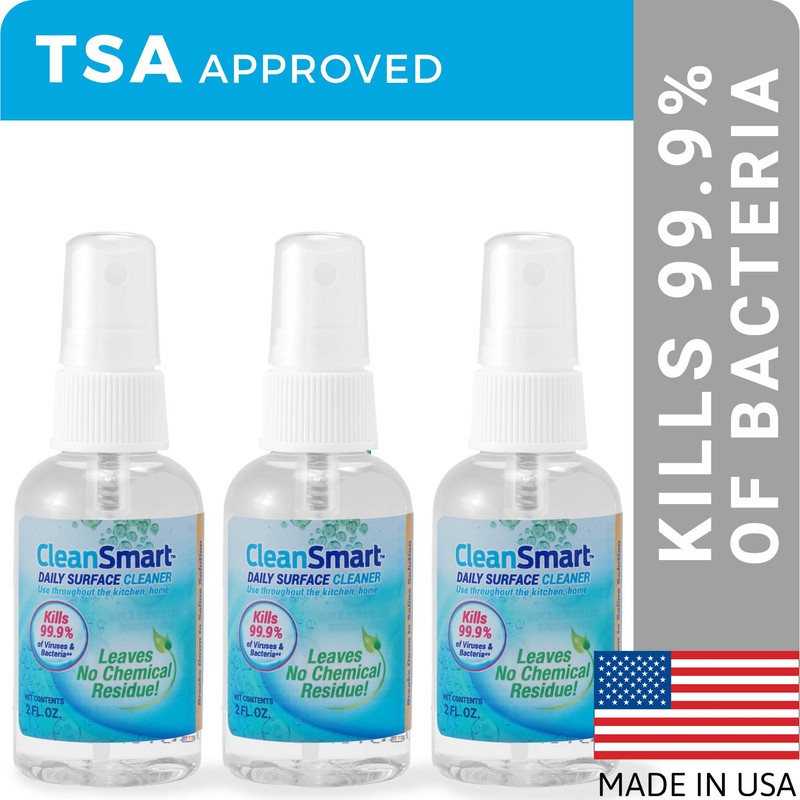 CleanSmart To Go Disinfectant Kills 99.9% of Viruses, TSA-Approved for