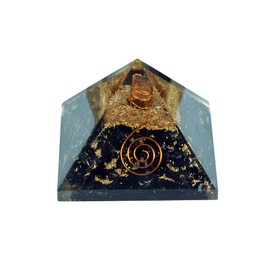 Wholesalegemshop Energy Generator Black Tourmaline Orgone Pyramid EMF Protection Natural Healing Crystal Chakra Meditation, Heart Chakra, Reiki Healing Metaphysical Gift