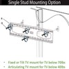 Fixed TV Mount for Steel Stud, No Stud, Hollow Wall,
