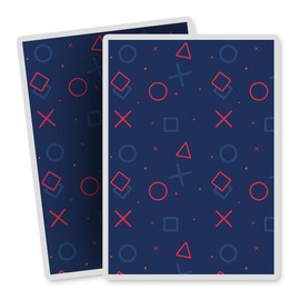 Vinyl Rectangle Vertical (Portrait) Stickers (Set of 2) 10cm - Gamer Buttons Console Controller Gaming for Laptops, Tablets, Luggage, Scrap Booking, Fridges #170037