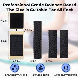 Ankle Balance Board，Aohcae Ankle Foot Strengthener Exerciser for Sprained, Single Leg Balance Board, Anti Slip Wobble Board, Foot Stretcher for Plantar Fasciitis Relief.