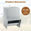 PETSITE 50 lbs Capacity Metal Chicken Feeder, Weatherproof No Waste