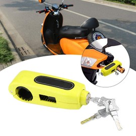 KIMISS Bloqueo de freno, manillar de motocicleta universal Bloqueo de palanca de freno Agarre del acelerador Bloqueo de seguridad antirrobo(Amarillo)