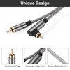 DMiotech 90 Degree RCA Cable 33ft, RCA Subwoofer Cable Dual