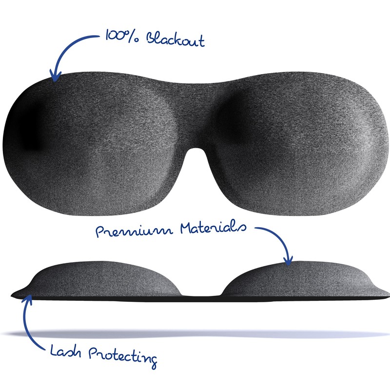 SMUG 100% Blackout Sleep & Eye Mask | Eyelash Extension