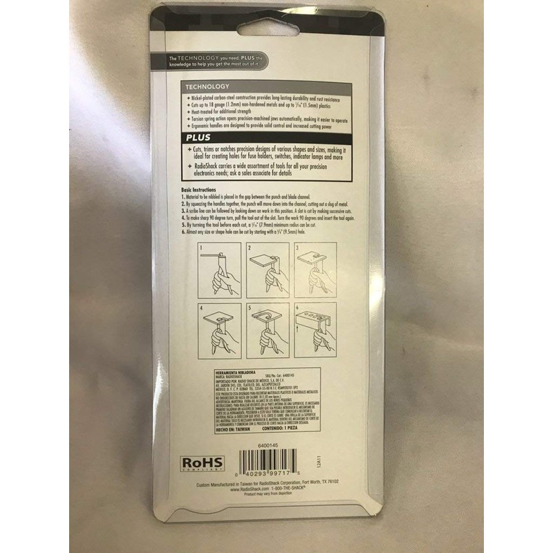 RadioShack HT-204 Nibbling Tool | nibbler metal cutter material |