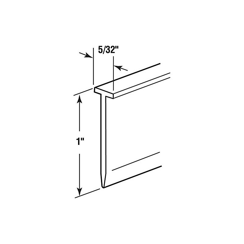 Prime-Line M 6211B Shower Door Bottom Sweep, Clear, 5/32 In.