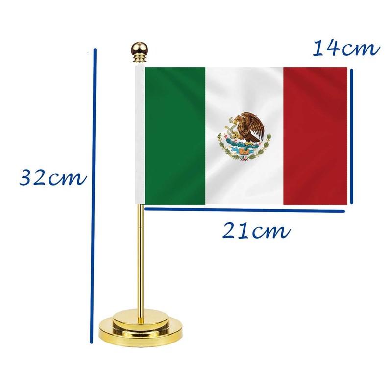 Mexico Desk Flag, 30 cm Large Small Mexican Mexican Banner