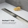 Elefloom Linear Shower Drain, 40 inch Drain with Tile Insert