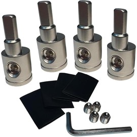 4 count Heavy-Duty Brass Amp Input Reducers 1/0 Gauge to 4 Gauge - Durable Amp Connectors with Heat Shrink Tubing for  Audio Accessories - Color: 4Pcs（4 to 8 Gauge）