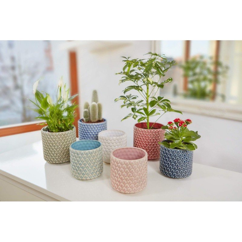 Bloomingville Ceramic Flower Pot Dot - colorful Planter, Pot for