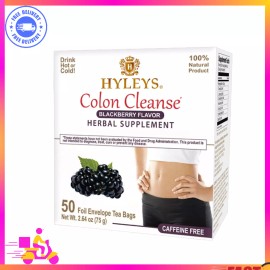 Hyleys Colon Cleanse Tea Blackberry Flavor - 50 Tea Bags (1 Pack)