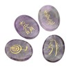 4Pcs Reiki Symbols Stones Smoother Surfaces Engraved Reiki Stones for