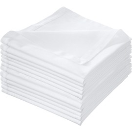 Erwin Müller Napkin Pack of 12 Cotton White Size 40 x 40 cm