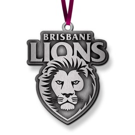 Brisbane Lions AFL Footy Metal Ornament