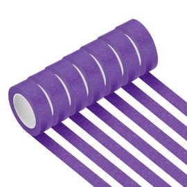 PATIKIL Purple Masking Tape 9/16 Inch x 14 Yards, 7 Rolls Color Code Labeling Painters Tape for Arts Crafts Wall Painting Science Lab Organizing