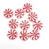 50Pcs 1 inch Red White Buttons for Crafts Striped Peppermint