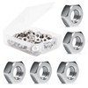 binifiMux 100pcs #6-32 304 Stainless Steel Hex Nuts Lock Nuts