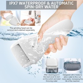 Hornhautentferner Elektrisch, Hornhautentferner Fußpflegegerät Pediküre Set mit IPX7 Wasserdichte, LCD-Display, 3 Ersatzrollen, Callus Remover für Rissige Fersen (Weiß)