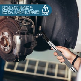 WODHMIEY 1/2 Inch Drive Impact Offset Wrench Set with 4 Socket Adapters, Universal Tool for Tight Spaces, Impact Ready Bar for Electric Ratchet Wrench, Compatible with Torque and Drill Use